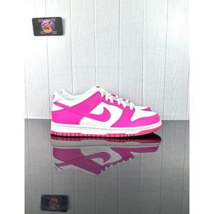 size 7y Nike Dunk Low Laser Fuchsia Pink Barbie FB9109-102 GS New Fast Ship!